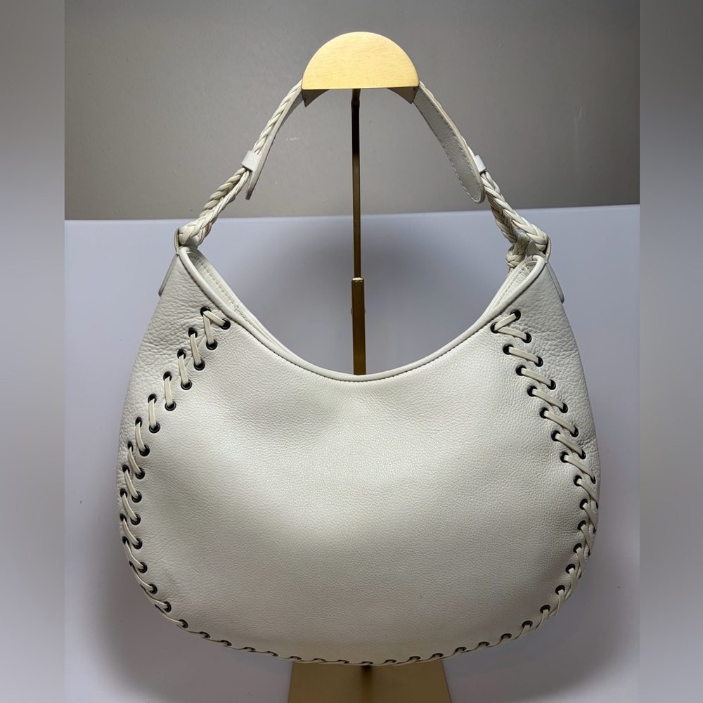 SOLD Christian Dior Y2K Cream Leather Hobo Bag with Charm & COA - Picture 2 of 16